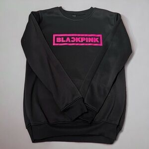 BLACKPINK JENNIE Kpop Black Long-Sleeve Pullover Sweatshirt
